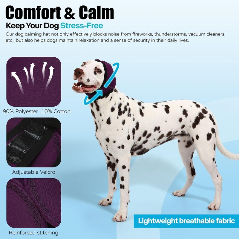 AOOLMOL Dog Ear Muffs Wrap for Hematoma, Bathing, Drying, Swimming & Noise Anxiety Relief- Elastic Waterproof Ear Protection with Calming Hoodie Design for Grooming - Image 2